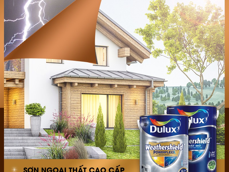 Mua sơn ngoại thất Dulux Weathershield chống lại mùa mưa bão